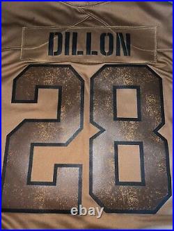 Green Bay Packers Salute To Service 2023 (AJ Dillon) Auth Nike Jersey Medium