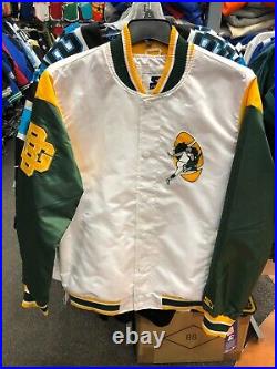 Green Bay Packers Satin Jacket Starter Mens White Lightweight Jacket