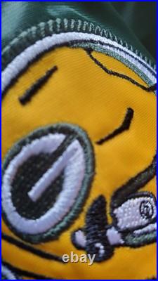 Green Bay Packers Scout Varsity Starter Jacket Full Snap Quilt Lined Sz Large