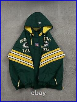 Green Bay Packers Starter Puffer Jacket Sz XXL