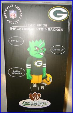 Green Bay Packers Steinbacker 7' 8 Lighted Inflatable Self Inflates New / Box