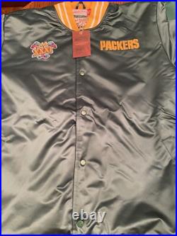 Green Bay Packers Super Bowl 31 Mitchell & Ness NFL Heavyweight Satin Jacket New