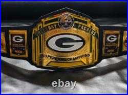 Green Bay Packers Super Bowl NFL Champion Title Belt 2MM Brass Adult Size
