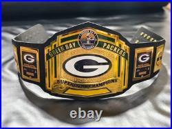 Green Bay Packers Super Bowl NFL Champion Title Belt 2MM Brass Adult Size