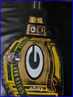 Green Bay Packers Super Bowl NFL Champion Title Belt 2MM Brass Adult Size