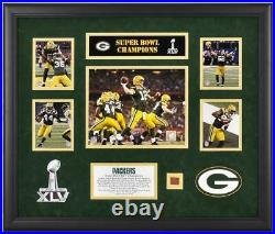 Green Bay Packers Super Bowl XLV Champs Collage with Game-Used Football Fanatics