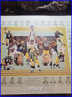 Green Bay Packers Super Bowl XXXI Champs 1997 163/750 Wall Poster NFL Football