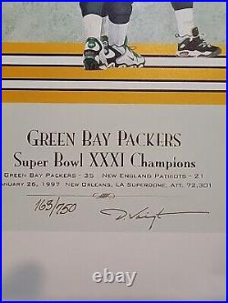Green Bay Packers Super Bowl XXXI Champs 1997 163/750 Wall Poster NFL Football