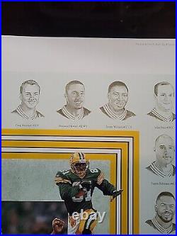 Green Bay Packers Super Bowl XXXI Champs 1997 163/750 Wall Poster NFL Football