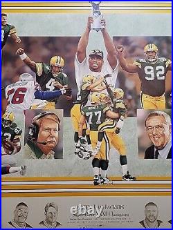 Green Bay Packers Super Bowl XXXI Champs 1997 163/750 Wall Poster NFL Football