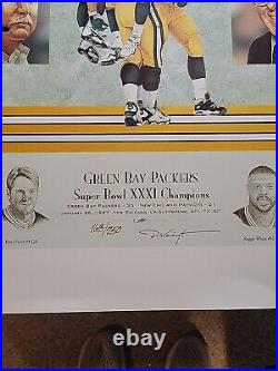 Green Bay Packers Super Bowl XXXI Champs 1997 163/750 Wall Poster NFL Football