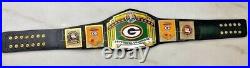 Green Bay Packers Superbowl Championship Leather title belt Adult size 2mm 4mm