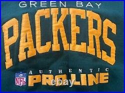 Green Bay Packers Sweatshirt XL Green Russell Pro Line Rare