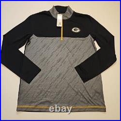 Green Bay Packers TX3 Cool 1/4 Zip Long Sleeve Shirt Medium New With Tags