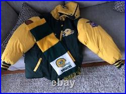 Green Bay Packers Team NFL Triple Fat Goose Adult Puffer XL Jacket / Scarf