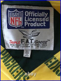 Green Bay Packers Team NFL Triple Fat Goose Adult Puffer XL Jacket / Scarf