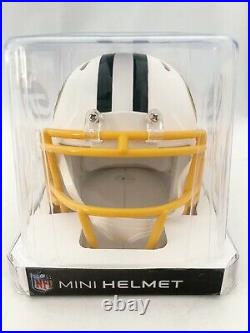 Green Bay Packers Unsigned Riddell Alternate Flat White Mini Helmet New In Box