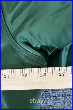 Green Bay Packers VTG Starter Satin Bomber Jacket NFL Patch Quilted XL