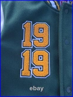 Green Bay Packers Varsity Letter Jacket Coat Men's Small NFL Football Green Gold