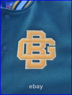 Green Bay Packers Varsity Letter Jacket Coat Men's Small NFL Football Green Gold