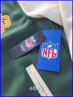 Green Bay Packers Varsity Letter Jacket Coat Men's Small NFL Football Green Gold