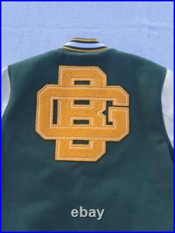 Green Bay Packers Varsity Letter Jacket Coat Men's Small NFL Football Green Gold