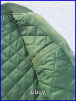 Green Bay Packers Varsity Letter Jacket Coat Men's Small NFL Football Green Gold