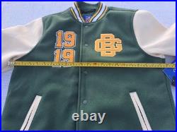 Green Bay Packers Varsity Letter Jacket Coat Men's Small NFL Football Green Gold