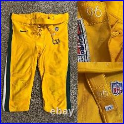 Green Bay Packers Vaughn Booker #96 Nike Player Game Worn Used Pants 1998
