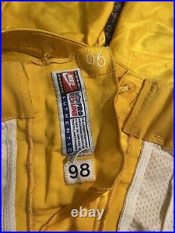 Green Bay Packers Vaughn Booker #96 Nike Player Game Worn Used Pants 1998