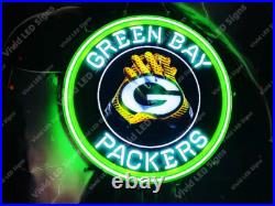 Green Bay Packers Vivid LED Neon Sign Light Lamp With Dimmer