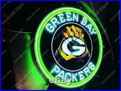 Green Bay Packers Vivid LED Neon Sign Light Lamp With Dimmer