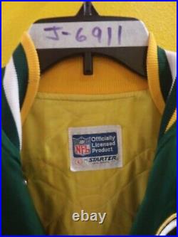 Green Bay Packers Vtg Quilted Starter Jacket Mens- L