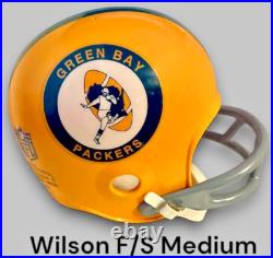 Green Bay Packers Wilson F2070-med DX Full Size Medium Football Helmet #15 Starr Green Bay Packers Wilson F2070-med DX Full Size Medium Football Helmet #15 Starr