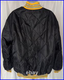Green Bay Packers Wool Varsity Jacket Reversible Puffer Sz Large NFL Embroidered