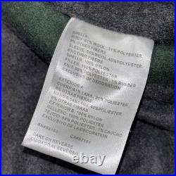 Green Bay Packers Wool Varsity Jacket Reversible Puffer Sz Large NFL Embroidered