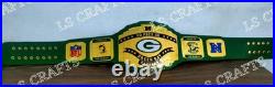 Green Bay Packers championship belt Go Pack Go 2mm Brass Adult Brand New Green Bay Packers championship belt Go Pack Go 2mm Brass Adult Brand New