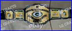 Green Bay Packers championship belt Go Pack Go 2mm Brass Adult Brand New Green Bay Packers championship belt Go Pack Go 2mm Brass Adult Brand New