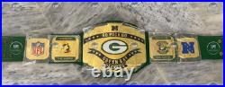 Green Bay Packers championship belt Go Pack Go 4mm Brass Adult Brand New