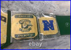 Green Bay Packers championship belt Go Pack Go 4mm Brass Adult Brand New