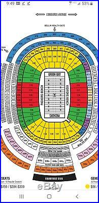 Green Bay Packers vs Detroit Lions tickets 10/14/2019 S. 108 R. 39