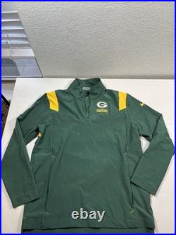 Green Nike Green Bay Packers Pullover Jacket Men's L Large