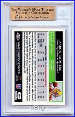 (HIGHEST SUBS) Aaron Rodgers 2005 Topps Chrome Black Refractors #41/100 BGS 9.5