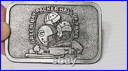 HTF Vintage 1980s Green Bay Packers Hall Of Fame Belt Buckle By Hit Line H2