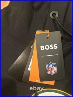HUGO BOSS Boss By Boss X NFL Green Bay Packers Mens Hoodie Collection Sz L NWT