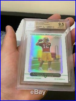High End Bgs 9.5 Nice Topps Chrome Refractor Aaron Rodgers 2005 Star Rookie
