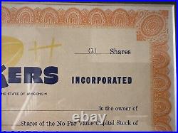 Historic 1950 Green Bay Packers Stock Certificate Guaranteed Authentic Original