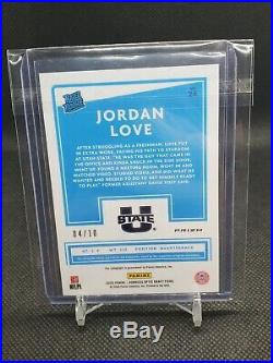 JORDAN LOVE 2020 Chronicles GOLD SSP 04/10 OPTIC RATED ROOKIE ON CARD AUTO