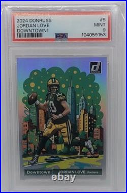 JORDAN LOVE 2024 DONRUSS DOWNTOWN! STANDARD SIZE PSA 9 Green Bay Packers JORDAN LOVE 2024 DONRUSS DOWNTOWN! STANDARD SIZE PSA 9 Green Bay Packers
