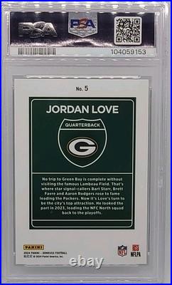 JORDAN LOVE 2024 DONRUSS DOWNTOWN! STANDARD SIZE PSA 9 Green Bay Packers JORDAN LOVE 2024 DONRUSS DOWNTOWN! STANDARD SIZE PSA 9 Green Bay Packers